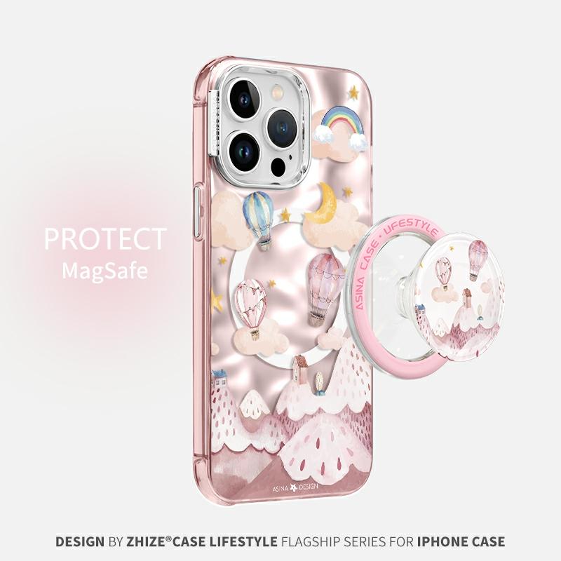 Mobil Kreativa Tillbehör |   Rosa Luftballong För Iphone 15 Pro Max Mobilskal, Magnetisk Ställning För Iphone 14 Pro, Personlig Och Kreativ Iphone 13 Pro, Stöttåligt Skyddsskal För Iphone 15, Söt Design För Iphone 14 Pro Max, Exklusiv Känsla För Iphone 12. Mobil Kreativa Tillbehör Mobil Kreativa Tillbehör